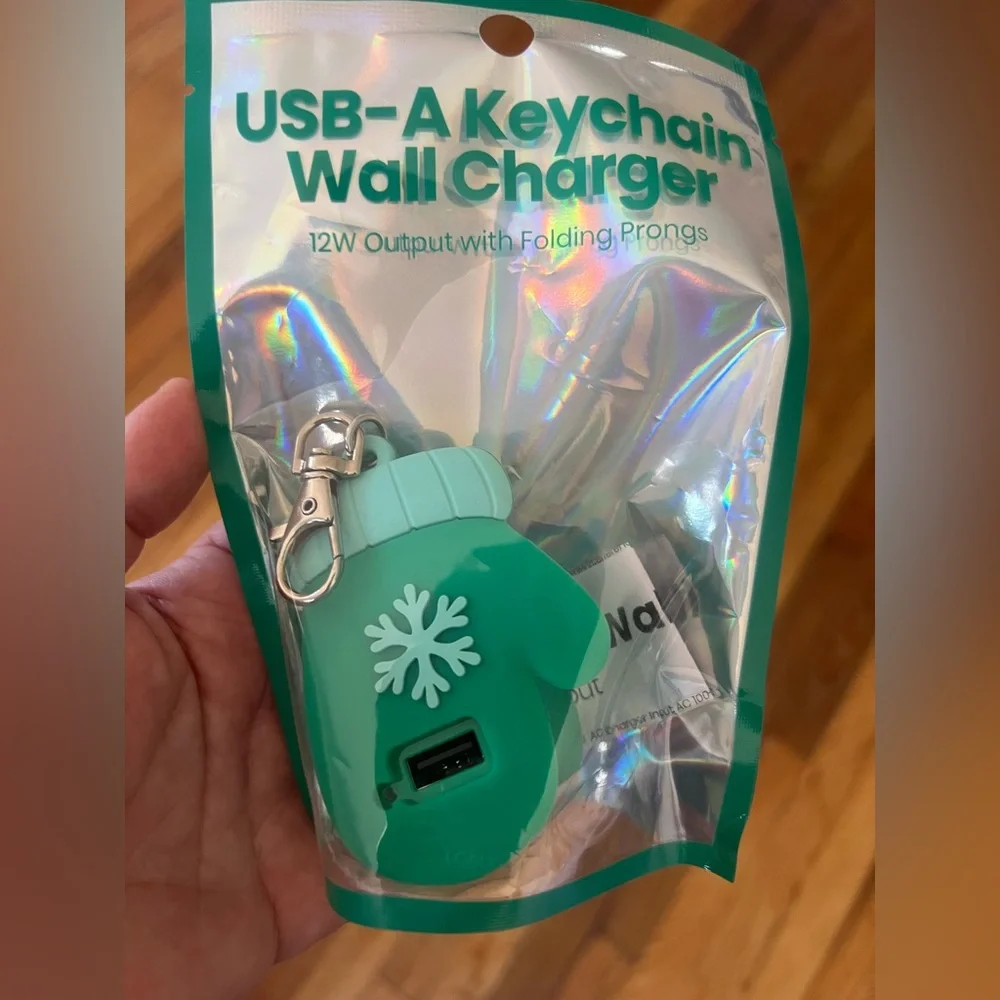 USB-A Keychain Wall Charger